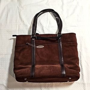 Mobile edge chocolate suede tote case